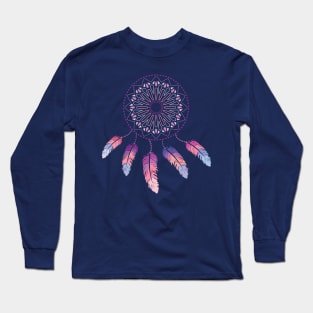 Dreamcatcher Feathers Hearts Boho Long Sleeve T-Shirt